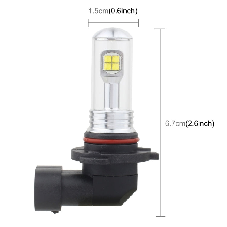 2 PCS 9006 40W 800 LM 6000K 8 LEDs Car Fog Lights, DC 12V(White Light)