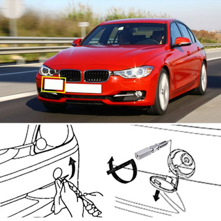 Car Front Bumper Tow Hook License Plate Mounting Bracket Holder for Mitsubishi Lancer-ex