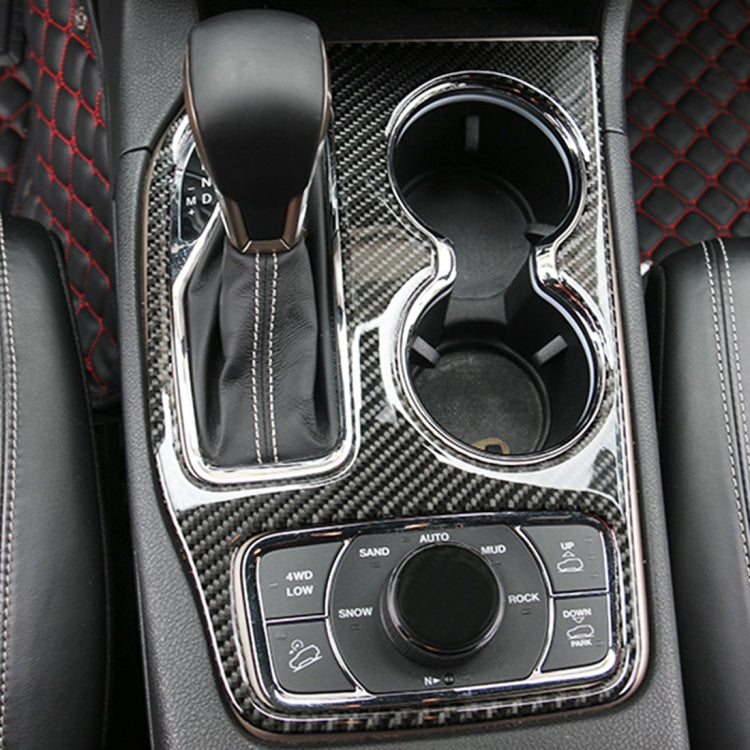 2 PCS Car Water Cup Panel Carbon Fiber Decorative Sticker for Jeep Grand Cherokee 2016-2018 - Car Interior Mouldings by PMC TechLife | Online Shopping South Africa | PMC TechLife | Buy Now Pay Later Mobicred