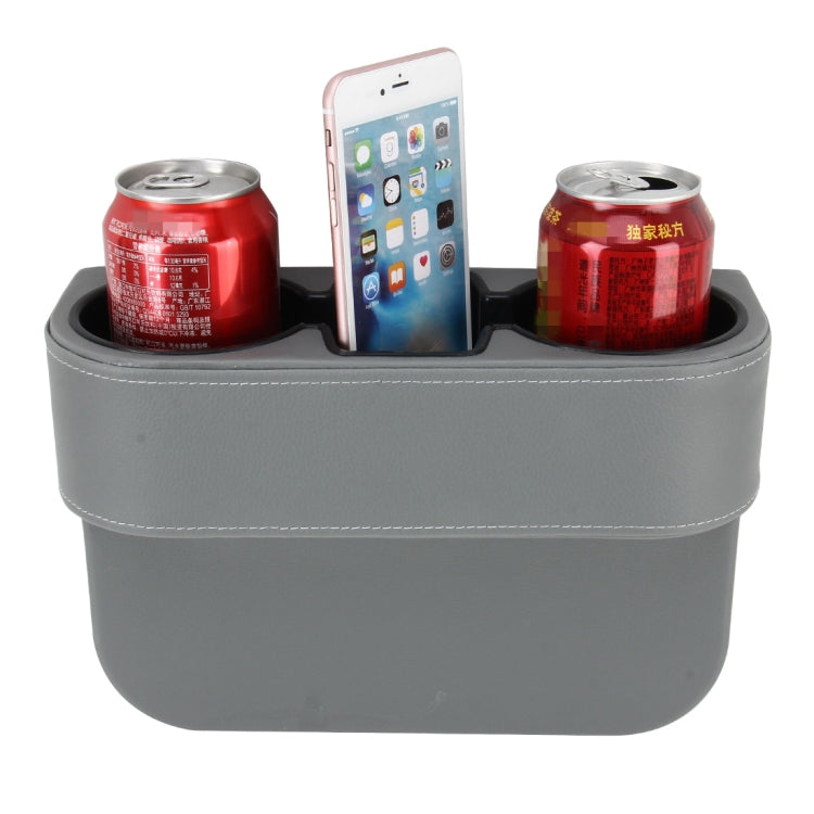 Car Seat Crevice Storage Box Cup Drink Holder Auto Pocket Stowing Tidying for Phone Pad Card Coin Case Car Accessories(Grey)