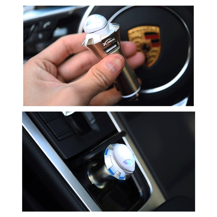 A8 3 in 1 Bluetooth Earphone & Safety Hammer & Car Charger, Support Hands-free Call & USB Quick Charger Function