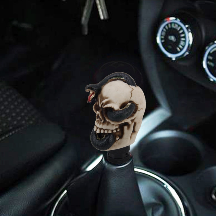 Universal Skull with a Snake Shape Car Gear Shift Knob Modified Car Gear Shift Knob Auto Transmission Shift Lever Knob Resin Gear Knobs - Shift Knob by PMC TechLife | Online Shopping South Africa | PMC TechLife | Buy Now Pay Later Mobicred