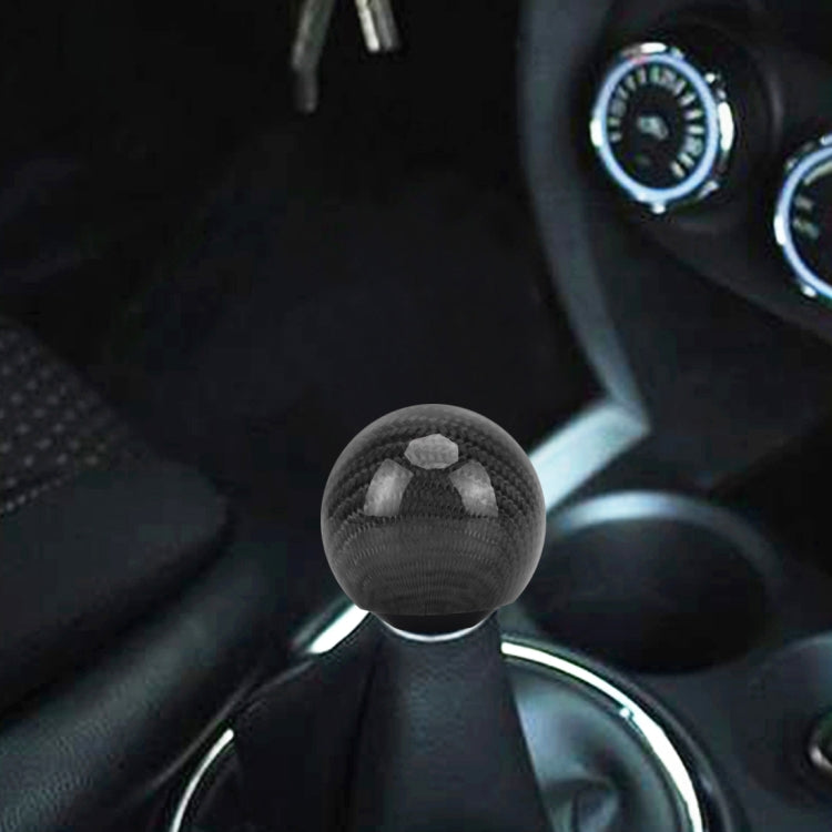 Universal Vehicle Car Shifter Cover Manual Automatic Carbon Fiber Ball Gear Shift Knob (Black) - Shift Knob by PMC TechLife | Online Shopping South Africa | PMC TechLife | Buy Now Pay Later Mobicred