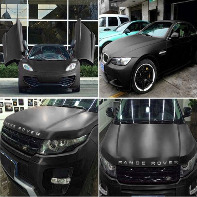 5m * 0.5m Ice Blue Metallic Matte Icy Ice Car Decal Wrap Auto Wrapping Vehicle Sticker Motorcycle Sheet Tint Vinyl Air Bubble Free(Black)
