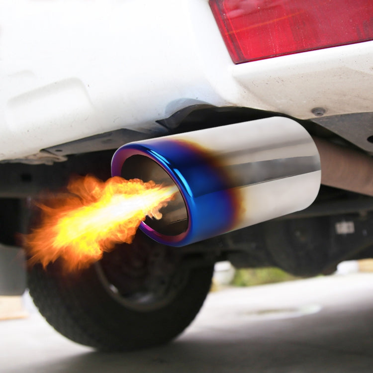 2 PCS Car Styling Stainless Steel Exhaust Tail Muffler Tip Pipe for VW Volkswagen 1.4T Swept Volume(Blue) - Exhaust Pipes by PMC TechLife | Online Shopping South Africa | PMC TechLife | Buy Now Pay Later Mobicred