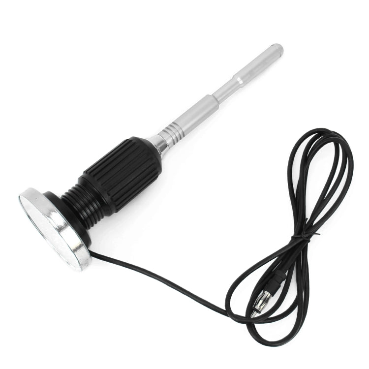 PS-5506 Universal Car Magnetic Roof Mount Base Radio AM/FM Aerial Amplified Antenna(Silver)