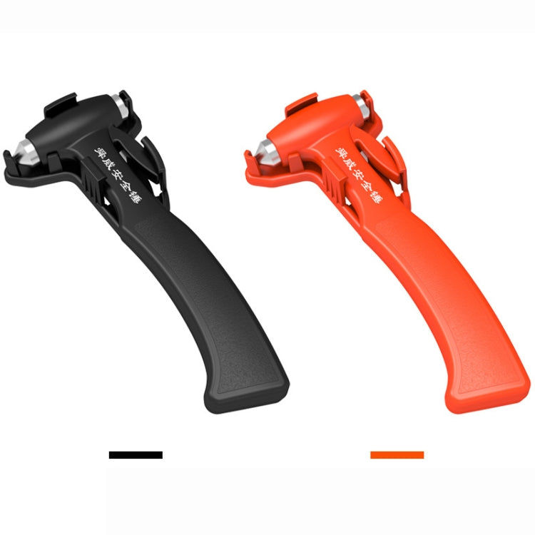 SHUNWEI SD-3501 Seat Belt Cutter Window Breaker Auto Rescue Tool Ideal Plastic Shell Car Safety Emergency Hammer with Adhesive Tape And Fixation Frame (Black)