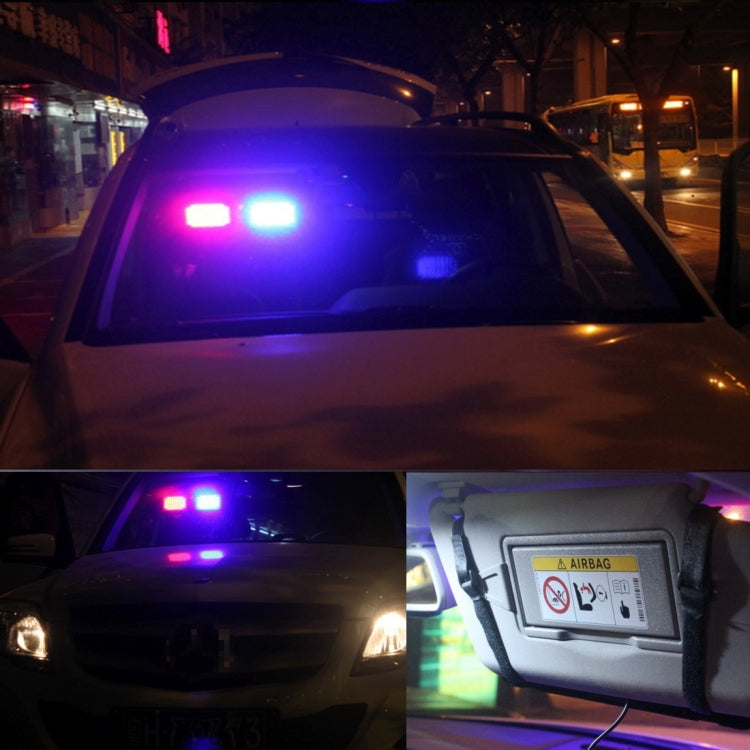 High qulaity DC 12V,9W LED Water-resistant Car Sunshade Yellow Light + White Light Warning Lights Strobe Emergency Lights Flashing Light with 12 Kinds Flash Patterns