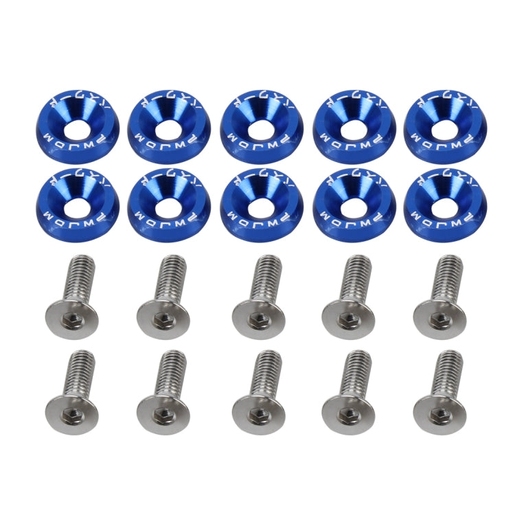 10 PCS Car Modified Screw Gaskets Bodywork Stainless Steel Gasket Bolts, Diameter: 19mm(Blue) - Nuts & Bolts by PMC TechLife | Online Shopping South Africa | PMC TechLife | Buy Now Pay Later Mobicred