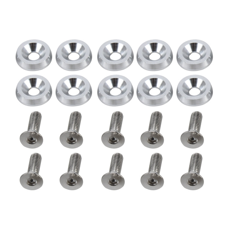 10 PCS Car Modified Screw Gaskets Bodywork Stainless Steel Gasket Bolts, Diameter: 19mm(Silver) - Nuts & Bolts by PMC TechLife | Online Shopping South Africa | PMC TechLife | Buy Now Pay Later Mobicred