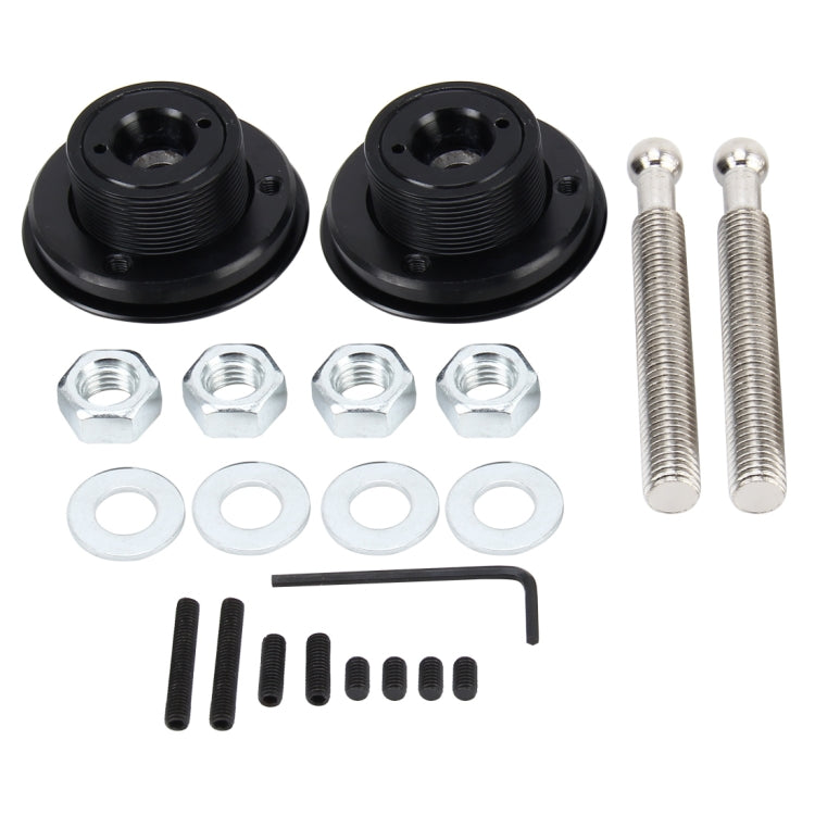 2 PCS Racing Car Cover Lock Aluminum Alloy Car Modification Oil Cap Modified Engine Cover Lock Racing Front Cover Lock(Black) - Locks & Hasps by PMC TechLife | Online Shopping South Africa | PMC TechLife | Buy Now Pay Later Mobicred