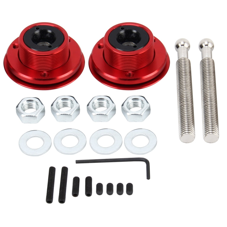2 PCS Racing Car Cover Lock Aluminum Alloy Car Modification Oil Cap Modified Engine Cover Lock Racing Front Cover Lock(Red) - Locks & Hasps by PMC TechLife | Online Shopping South Africa | PMC TechLife | Buy Now Pay Later Mobicred