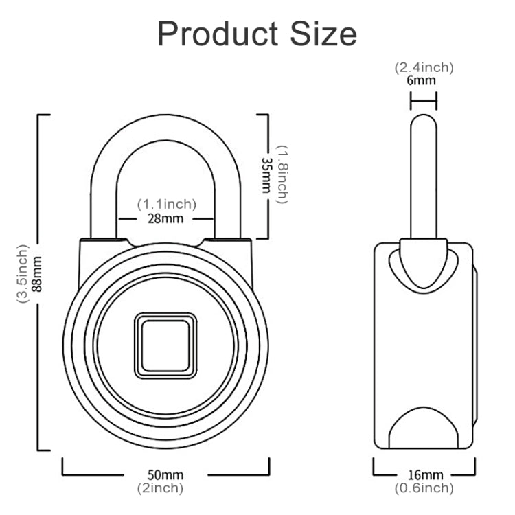 Waterproof Intelligent Bluetooth Fingerprint Padlock Remote Unlocking for iOS / Android(Silver) - Padlocks by PMC Jewellery | Online Shopping South Africa | PMC Jewellery | Buy Now Pay Later Mobicred