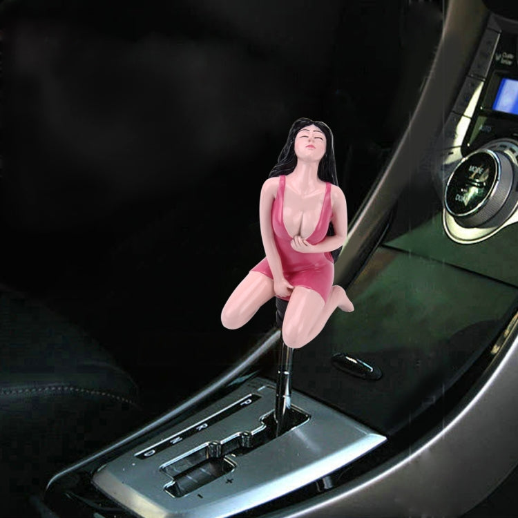 Universal Sexy Beauty Shape ABS Manual or Automatic Gear Shift Knob with Three Rubber Covers Fit for All Car(Magenta) - Shift Knob by PMC TechLife | Online Shopping South Africa | PMC TechLife | Buy Now Pay Later Mobicred