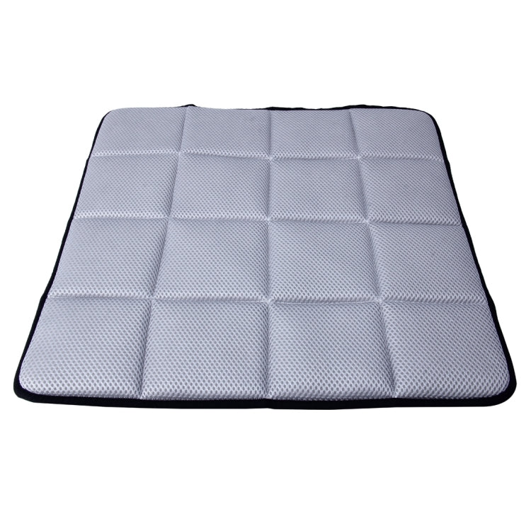 Universal Breathable Four Season Auto Ice Blended Fabric Mesh Seat Cover Cushion Pad Mat for Car Supplies Office Chair(Grey)