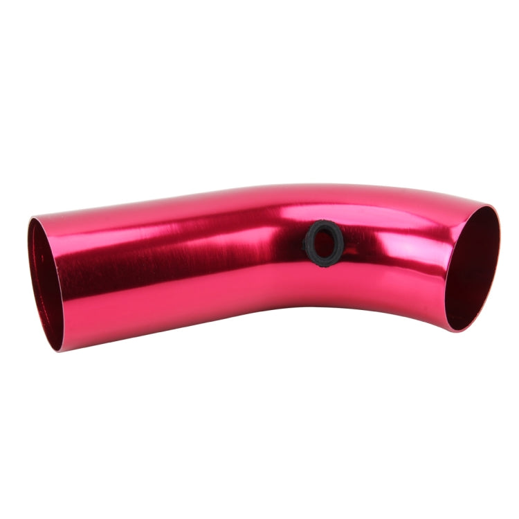 Universal Air Intake Pipe Super Power Flow Air Intakes Short Cold Racing Aluminium Air Intake Pipe Hose with Cone Filter Kit System (Red)