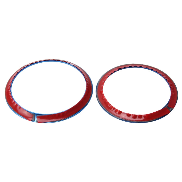 2 PCS/Set Zinc Alloy Steering Wheel Decoration Ring Sticker Logo Car Styling Modification Car Front Logo Ring Decoration Rear Cover Trim Hood Emblem Rings for BMW 3 Series(Blue)