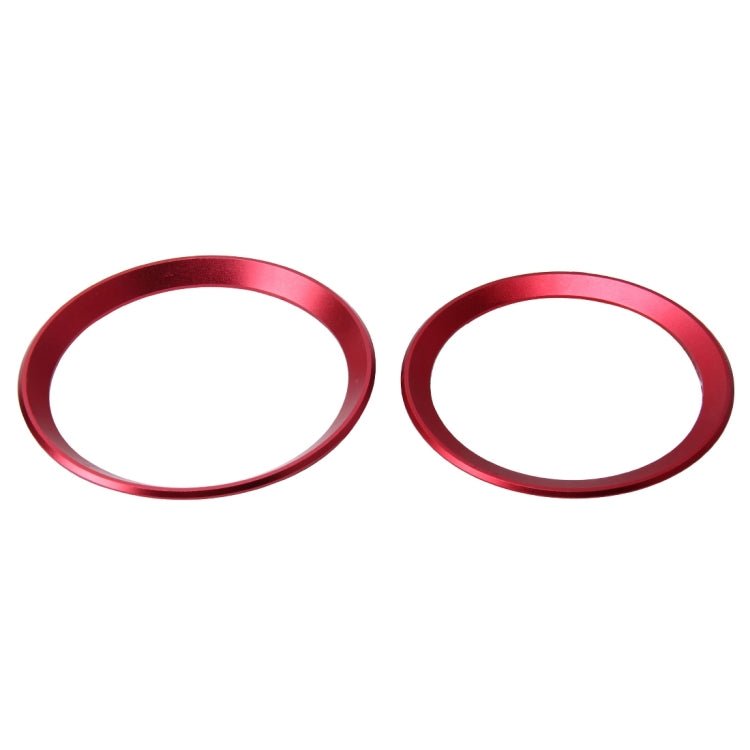 2 PCS/Set Zinc Alloy Steering Wheel Decoration Ring Sticker Logo Car Styling Modification Car Front Logo Ring Decoration Rear Cover Trim Hood Emblem Rings for BMW 3 Series(Red)