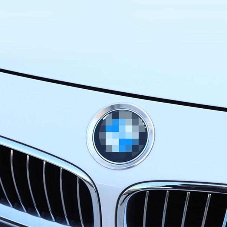 2 PCS/Set Zinc Alloy Steering Wheel Decoration Ring Sticker Logo Car Styling Modification Car Front Logo Ring Decoration Rear Cover Trim Hood Emblem Rings for BMW 3 Series(Silver)