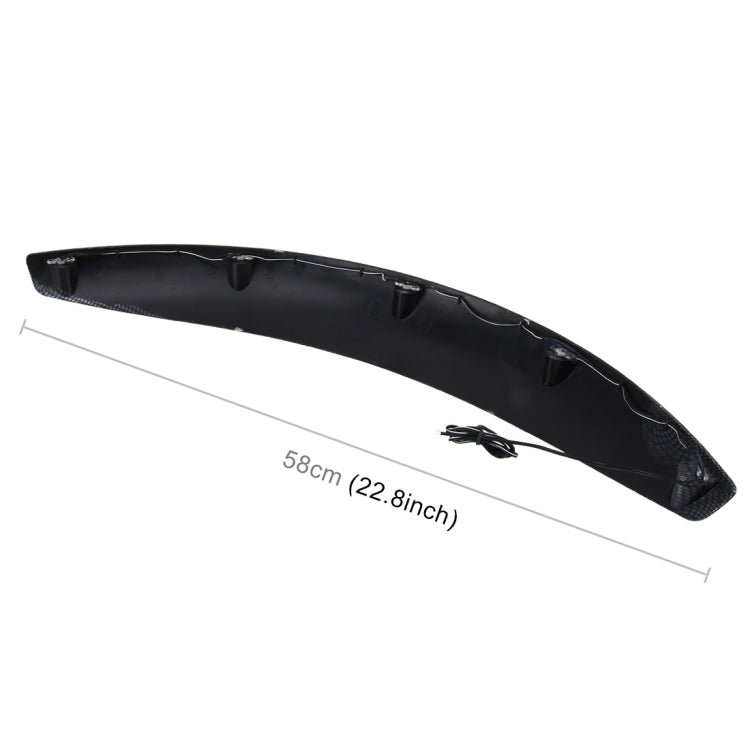 2 PCS 58cm Car Stickers Rubber Round Arc Strips Fender Flares Wheel Eyebrow Decal Sticker(Black)