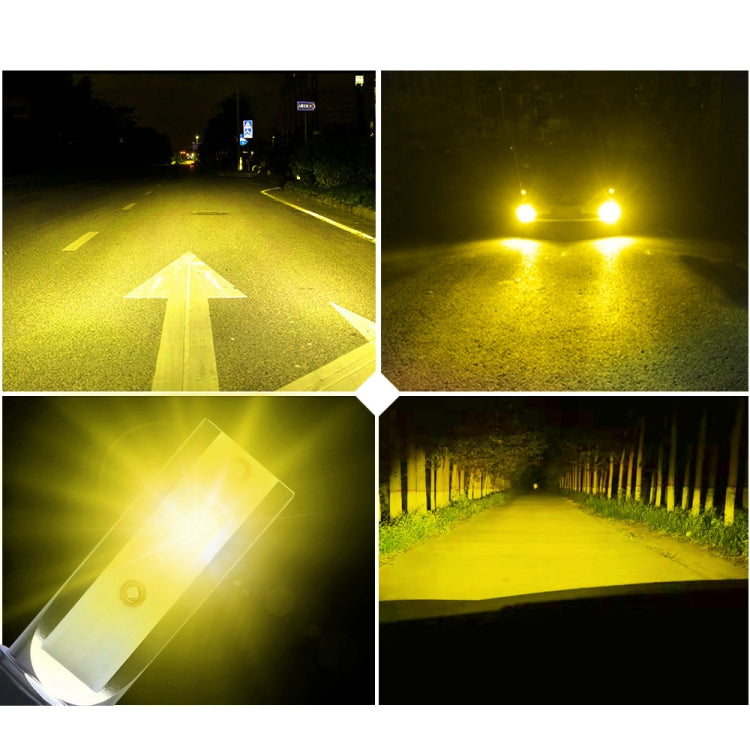 2 PCS H7 18W 1800 LM 3000K IP68 Casnbus Constant Current Car LED Headlight with 2 COB Lamps, DC 9-36V(Gold Light) - LED Headlamps by PMC TechLife | Online Shopping South Africa | PMC TechLife | Buy Now Pay Later Mobicred