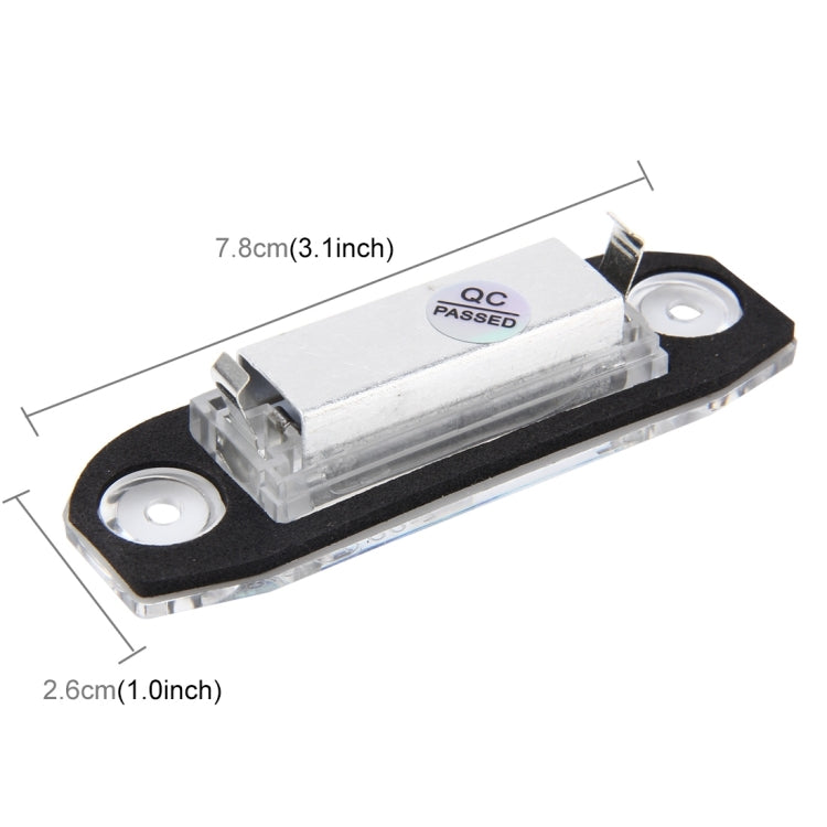 2 PCS License Plate Light with 3 SMD-5050 Lamps for Volvo,2W 120LM,6000K, DC12V(White Light)