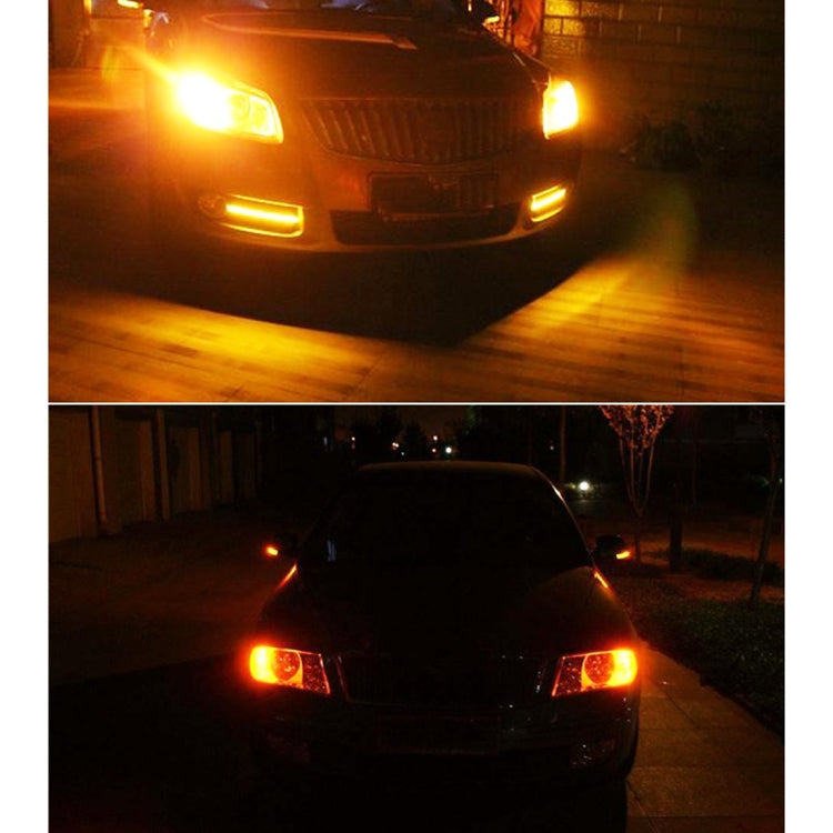2 PCS T20 / 7440 3W DC 12V 6000K 200LM Car Auto Ceramics Turn Lights / Reversing Light 16LEDs SMD-7020 Lamps, with Projector Lens(White Light)