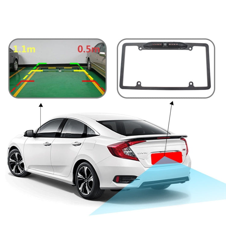PZ422 America Car License Plate Frame 120 Degree Rear View Camera - Rear View Cameras by PMC TechLife | Online Shopping South Africa | PMC TechLife | Buy Now Pay Later Mobicred