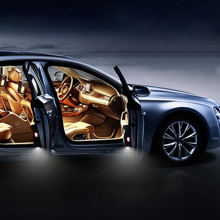 2 PCS LED Car DC 12V 1.6W Door Lights Lamps 18LEDs SMD-3528 Lamps for Volkswagen Golf 5 / 6, White Light + Red Light - Door Lights by PMC TechLife | Online Shopping South Africa | PMC TechLife | Buy Now Pay Later Mobicred