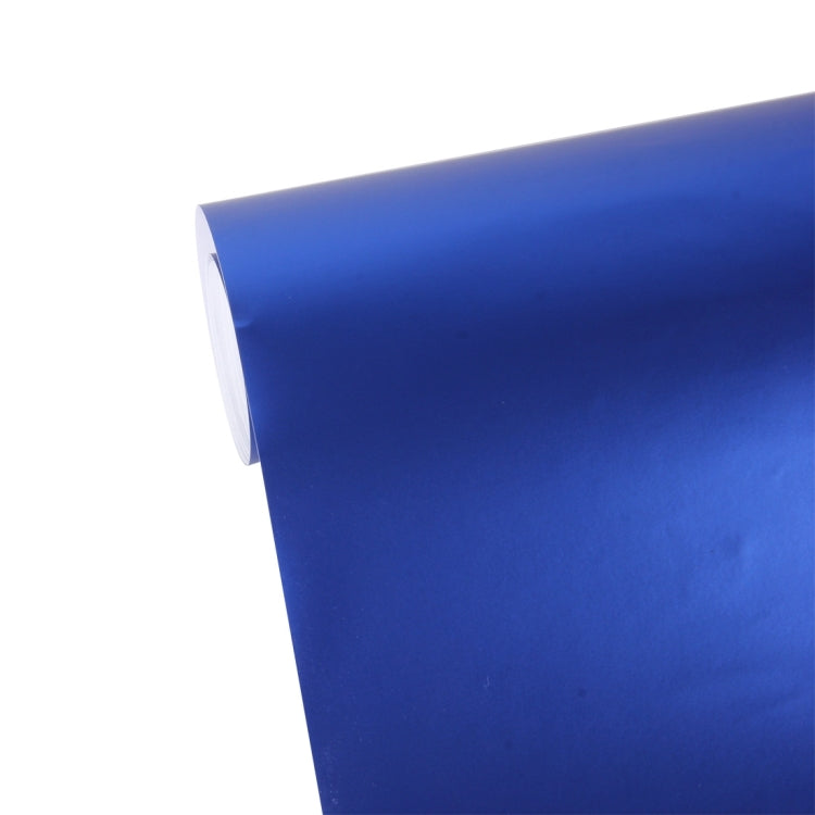 1.52m �� 0.5m Ice Blue Metallic Matte Icy Ice Car Decal Wrap Auto Wrapping Vehicle Sticker Motorcycle Sheet Tint Vinyl Air Bubble Free(Dark Blue)