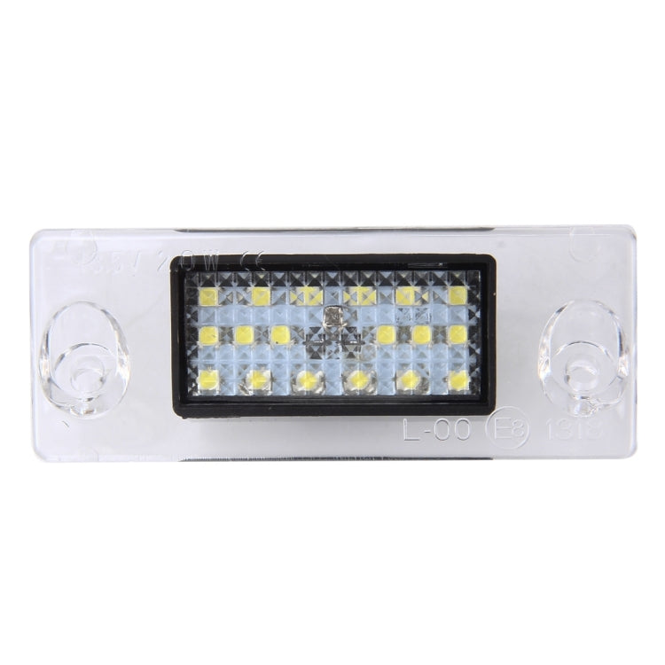 2 PCS License Plate Light with 18 SMD-3528 Lamps for Audi���2W 120LM, DC12V (White Light)