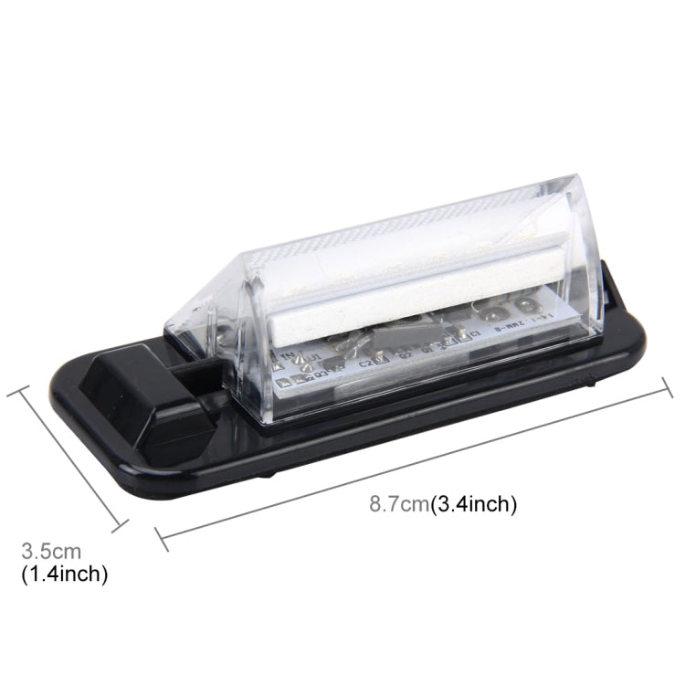 2 PCS License Plate Light with 18 SMD-3528 Lamps for BMW E36(1992-1998)���2W 120LM,6000K, DC12V (White Light)
