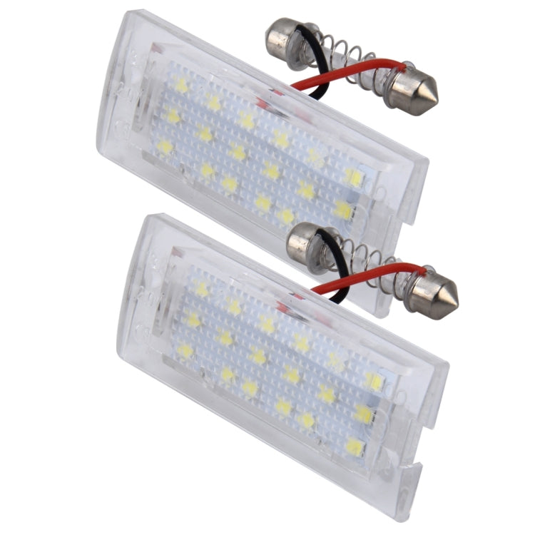 2 PCS License Plate Light with 18 SMD-3528 Lamps for BMW E53(X5),2W 120LM,6000K, DC12V (White Light)