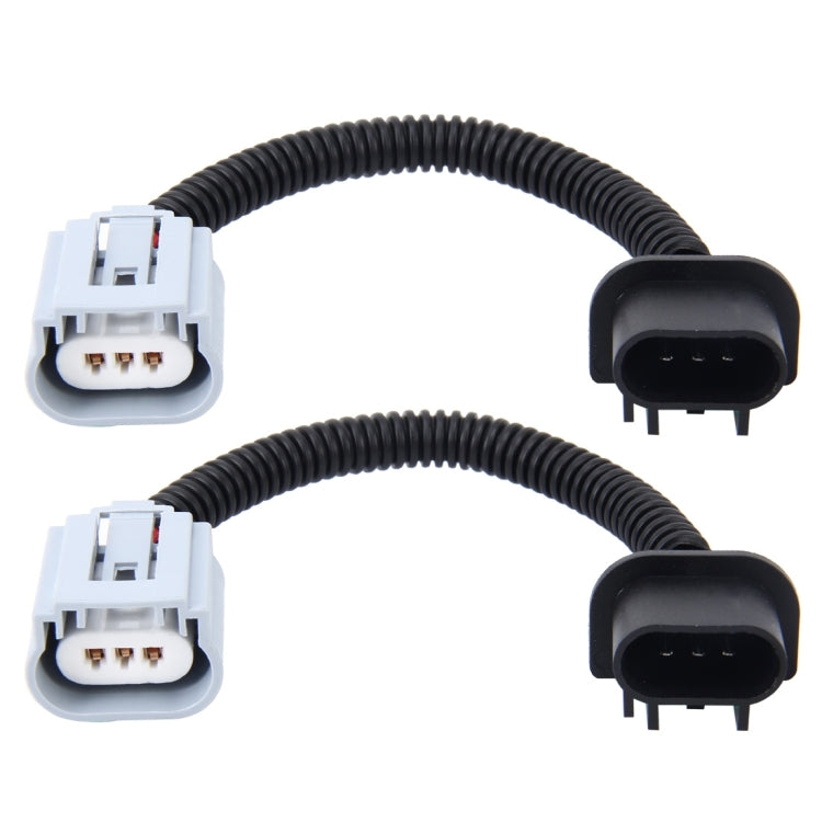 2 PCS H13 Car HID Xenon Headlight Male to Female Conversion Cable with Ceramic Adapter Socket
