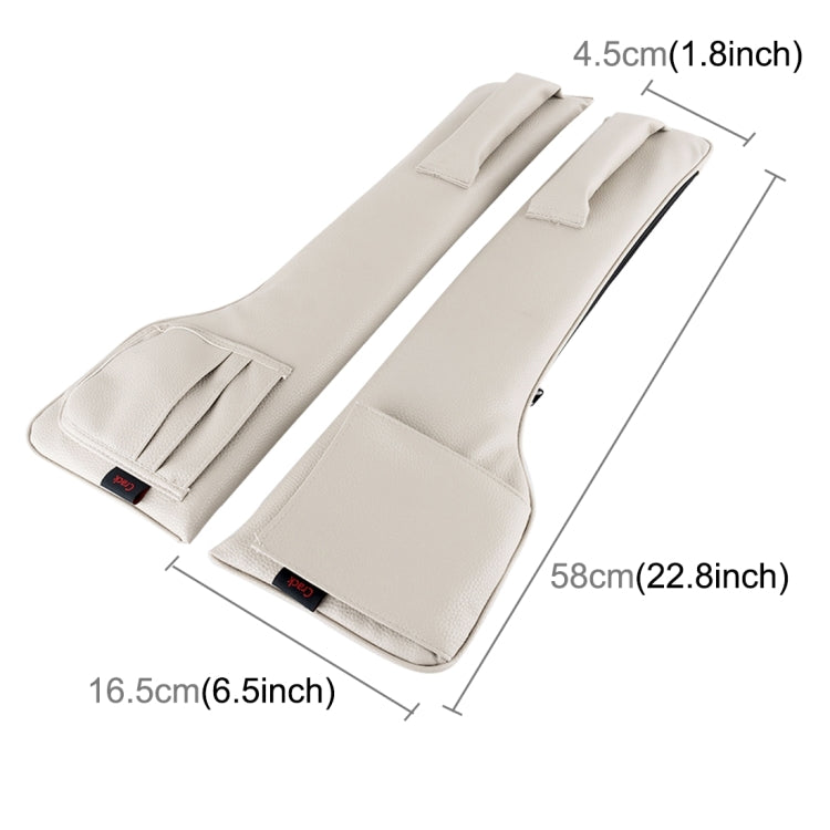 A Pair Universal Car Seat Catcher Gap Console Filler Seat Side Pocket Organizer Catcher Leak-Proof Seat Crevice Storage Bags(Grey)