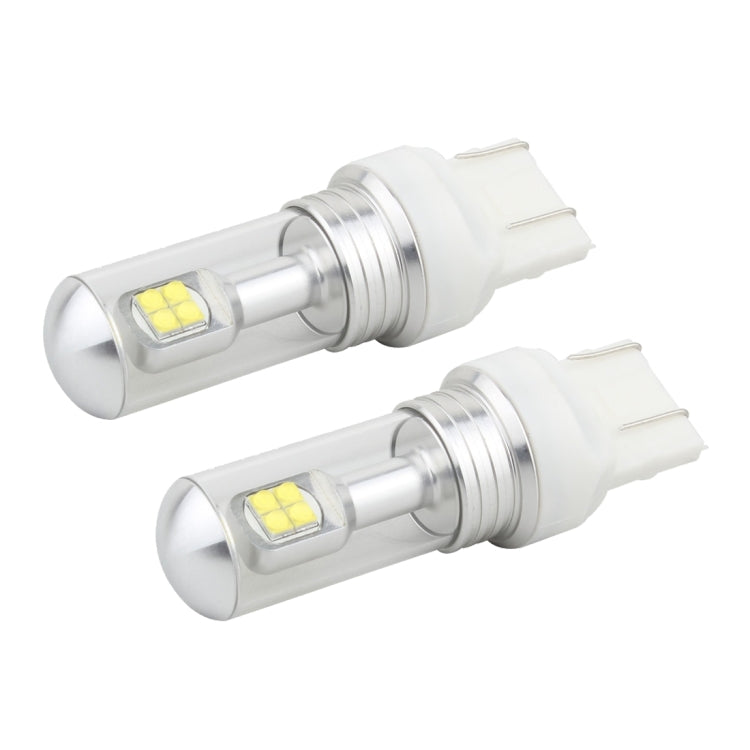 2 PCS 7443 40W 800 LM 6000K Car Brake Light with 8 Lamps, DC 12V(White Light)
