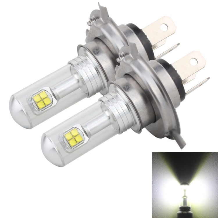 2 PCS H4 40W 800 LM 6000K 8 LEDs Car Fog Lights, DC 12V(White Light)