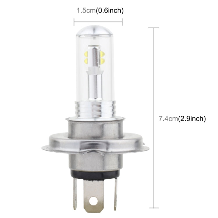 2 PCS H4 40W 800 LM 6000K 8 LEDs Car Fog Lights, DC 12V(White Light)