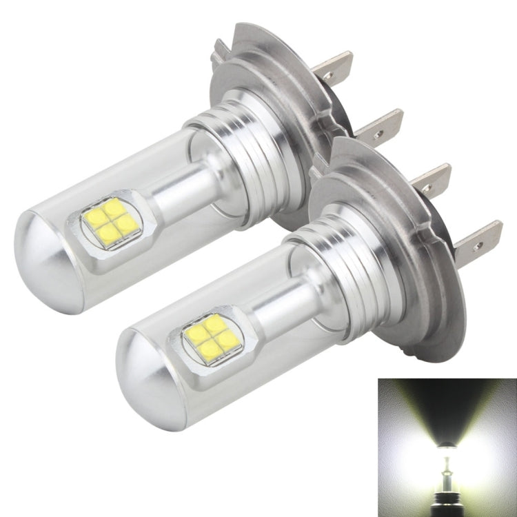 2 PCS H7 40W 800 LM 6000K 8 LEDs Car Fog Lights, DC 12V(White Light)