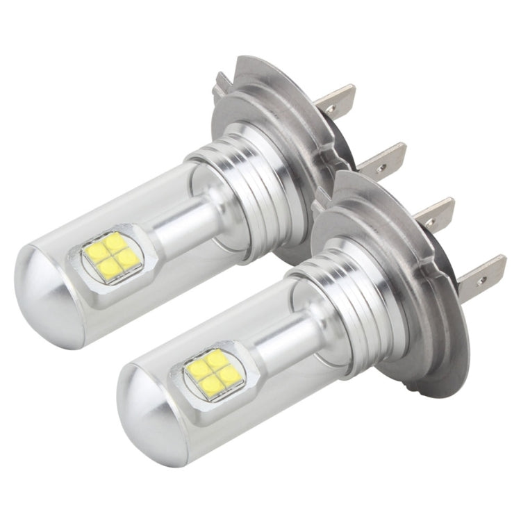2 PCS H7 40W 800 LM 6000K 8 LEDs Car Fog Lights, DC 12V(White Light)
