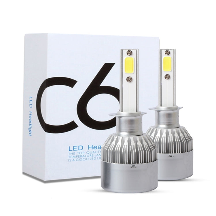 2 PCS H1 18W 1800 LM 3000K IP68 Canbus Constant Current Car LED Headlight with 2 COB Lamps, DC 9-36V(Gold Light)