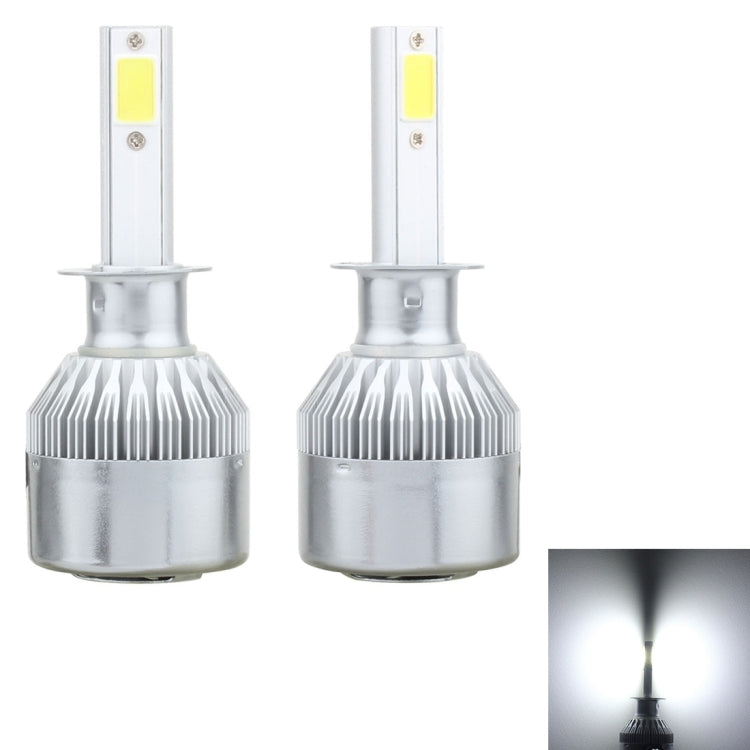 2 PCS H1 18W 1800 LM 6000K IP68 Canbus Constant Current Car LED Headlight with 2 COB Lamps, DC 9-36V(White Light)