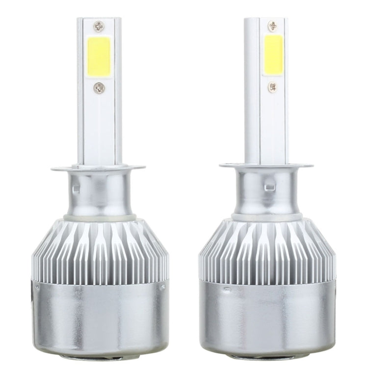 2 PCS H1 18W 1800 LM 6000K IP68 Canbus Constant Current Car LED Headlight with 2 COB Lamps, DC 9-36V(White Light)