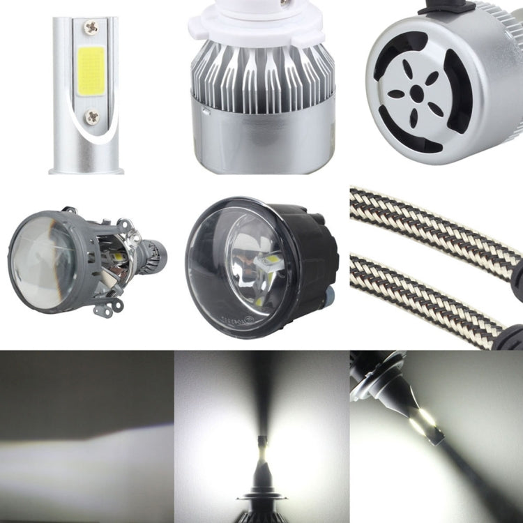 2 PCS H1 18W 1800 LM 6000K IP68 Canbus Constant Current Car LED Headlight with 2 COB Lamps, DC 9-36V(White Light)