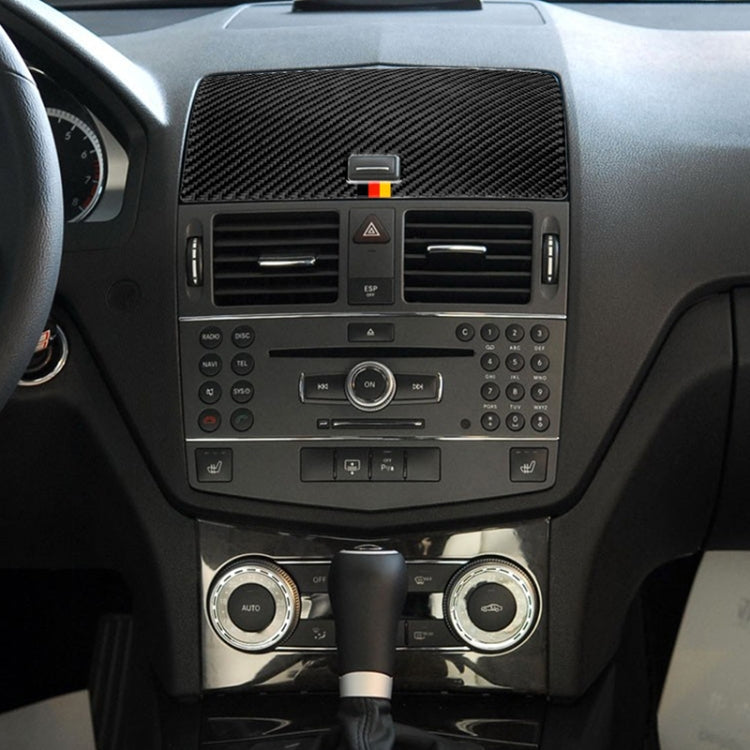 Car German Flag Carbon Fiber Console Navigation Panel Decorative Sticker for Mercedes-Benz W204 C Class 2007-2010 - free shipping - PMC Jewellery - Order now!
