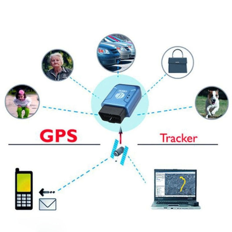 TK206 2G GPS OBD2 Real Time GSM Quad Band Anti-theft Vibration Alarm GSM GPRS Mini GPS Car Tracker (Black) - Car Tracker by PMC TechLife | Online Shopping South Africa | PMC TechLife | Buy Now Pay Later Mobicred