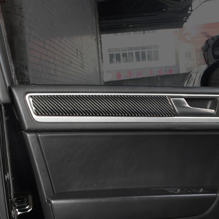 4 PCS Car Carbon Fiber Door Panel Decorative Sticker for Volkswagen Touareg 2011-2018 - Car Interior Mouldings by PMC TechLife | Online Shopping South Africa | PMC TechLife | Buy Now Pay Later Mobicred