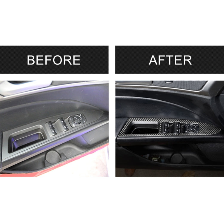 6 PCS Car Carbon Fiber Window Lift Panel ecorative Sticker for Ford New Mondeo 2013-2019 - Car Interior Mouldings by PMC TechLife | Online Shopping South Africa | PMC TechLife | Buy Now Pay Later Mobicred