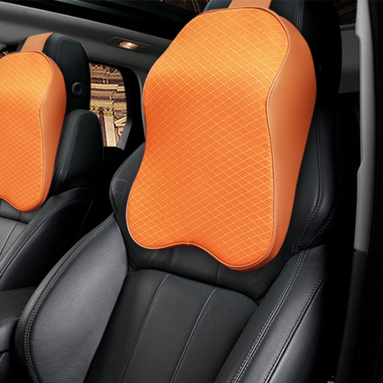 Four Seasons Breathable Memory Foam Car Neck Pillow Polyester Headrest (Yellow) - Seat Accessories by PMC TechLife | Online Shopping South Africa | PMC TechLife | Buy Now Pay Later Mobicred