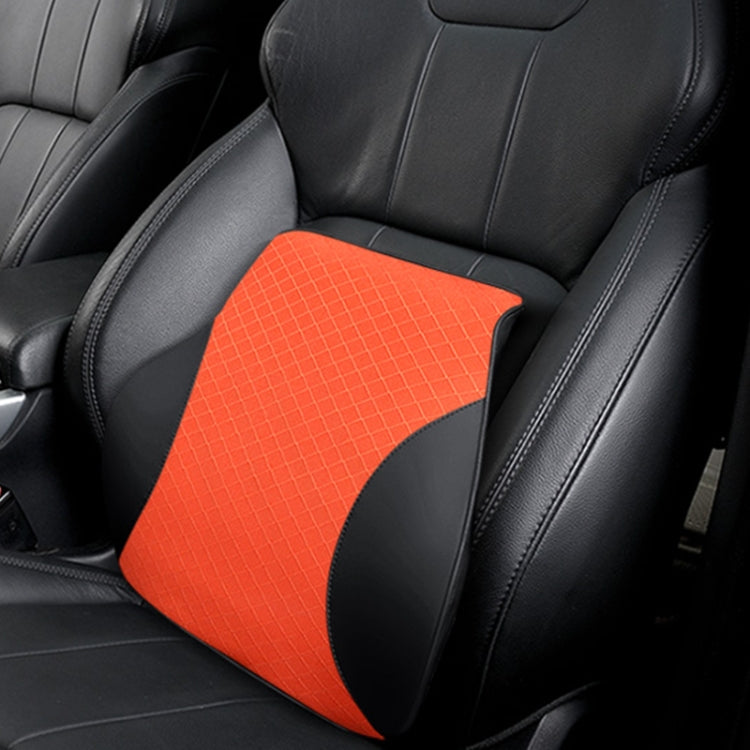 Four Seasons Breathable Memory Foam Car Lumbar Pillow Polyester Pillow (Orange) - Seat Accessories by PMC TechLife | Online Shopping South Africa | PMC TechLife | Buy Now Pay Later Mobicred